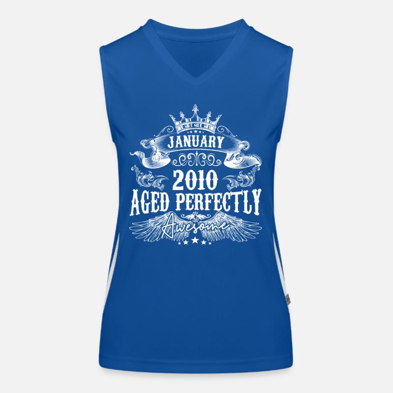 2010 | Januar 2010 Geburtstag Perfekt gealtert Funktionelles Kontrast-Tank Top für Frauen