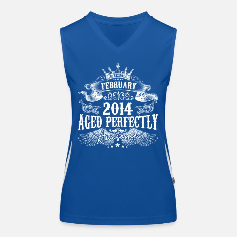 2014 | Februar 2014 Geburtstag Perfekt gealtert Funktionelles Kontrast-Tank Top für Frauen