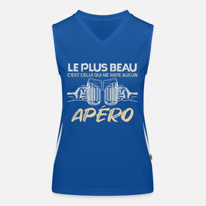 c'est l'heure de l'apéro | apéro à vie Apéritif !! Débardeur respirant contrasté Femme