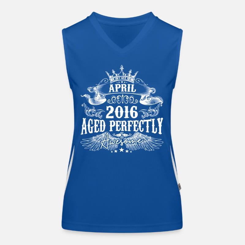 2016 | April 2016 Geburtstag Perfekt gealtert Funktionelles Kontrast-Tank Top für Frauen