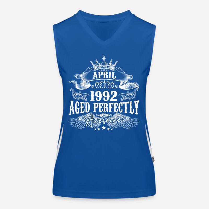 1992 | April 1992 Geburtstag Perfekt gealtert Funktionelles Kontrast-Tank Top für Frauen