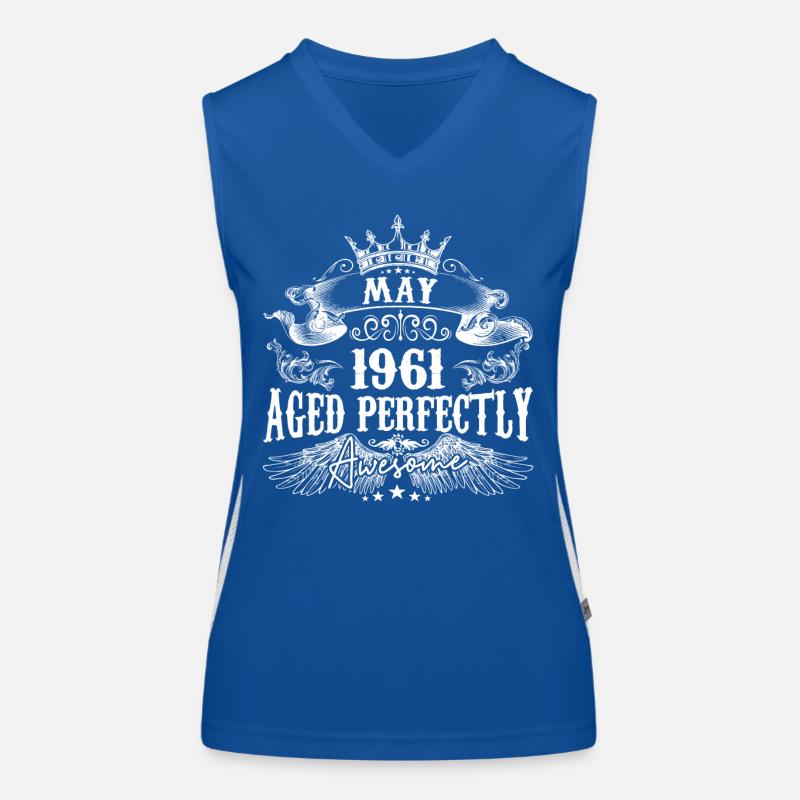 1961 | Mai 1961 Geburtstag Perfekt gealtert Funktionelles Kontrast-Tank Top für Frauen