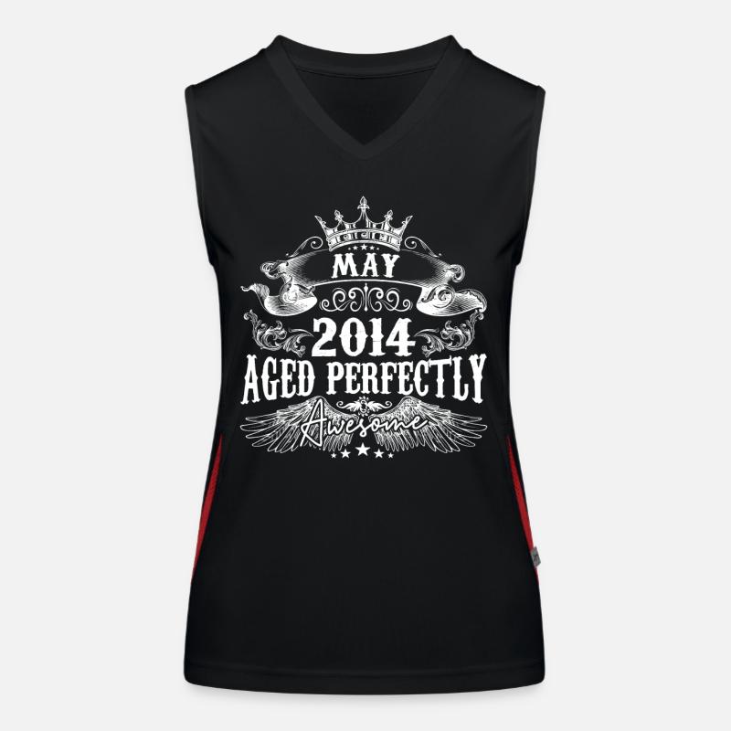 2014 | May 2014 birthday Aged Perfectly Women's Functional Contrast Tank Top