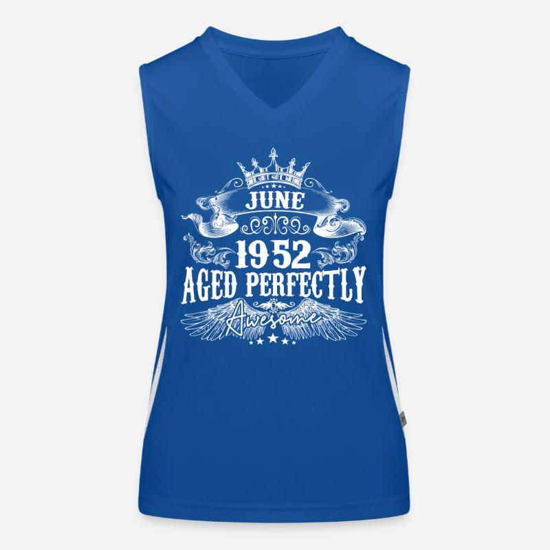 1952 | Juni 1952 Geburtstag Perfekt gealtert Funktionelles Kontrast-Tank Top für Frauen