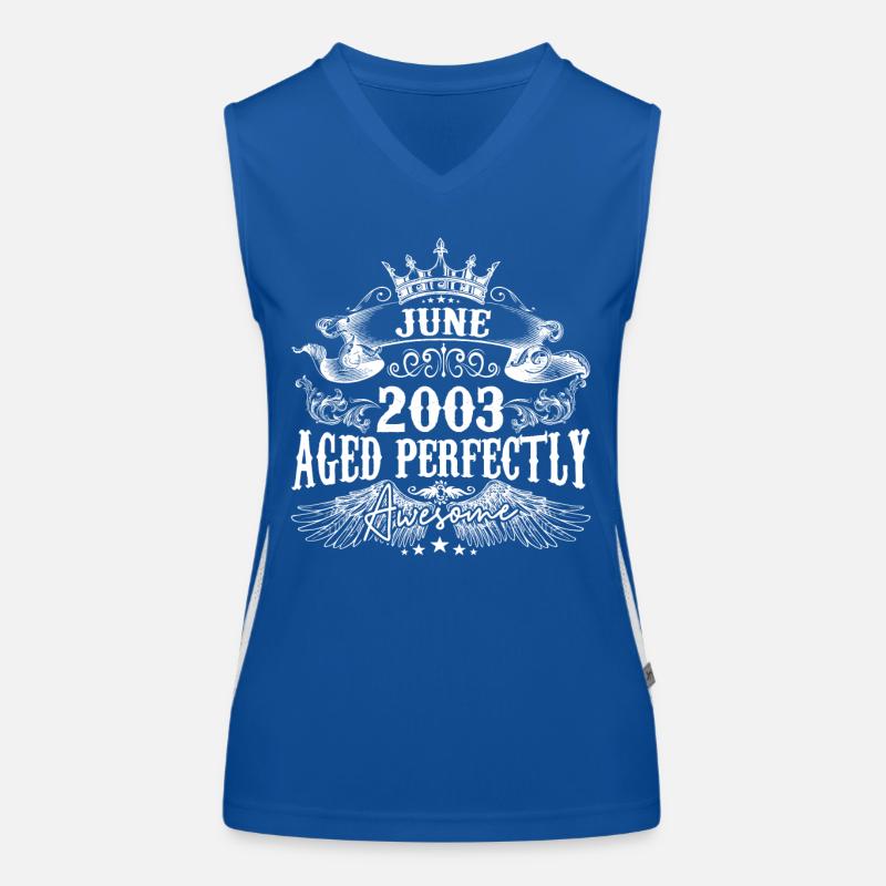2003 | April 2003 Geburtstag Perfekt gealtert Funktionelles Kontrast-Tank Top für Frauen