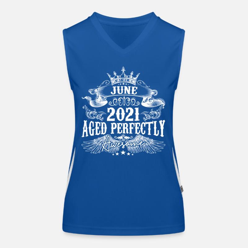 2021 | Juni 2021 Geburtstag Perfekt gealtert Funktionelles Kontrast-Tank Top für Frauen