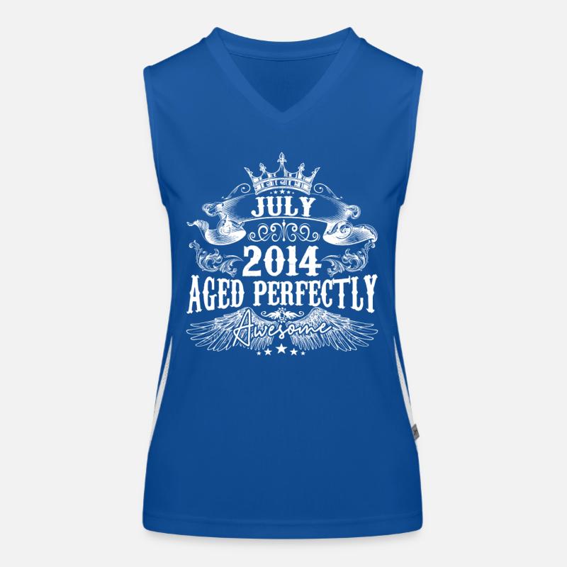 2014 | Juli 2014 Geburtstag Perfekt gealtert Funktionelles Kontrast-Tank Top für Frauen