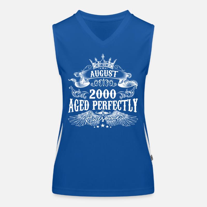2000 | August 2000 birthday Aged Perfectly Women's Functional Contrast Tank Top