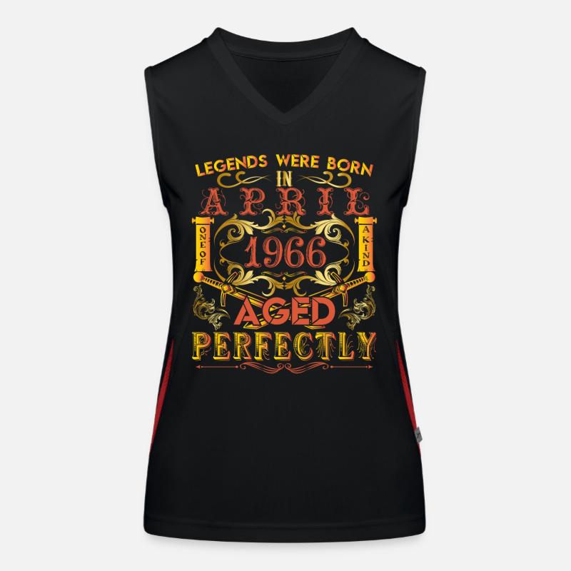 1966 April - birthday 1966 legends April Women's Functional Contrast Tank Top