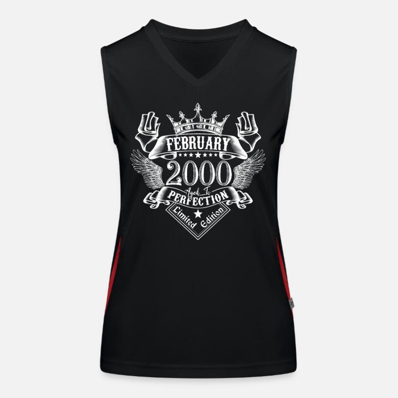 Februar 2000 | Februar 2000 Jubiläum 2000 Funktionelles Kontrast-Tank Top für Frauen