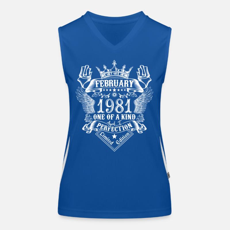 Février 1981 anniversaire Février 1981 Février Débardeur respirant contrasté Femme