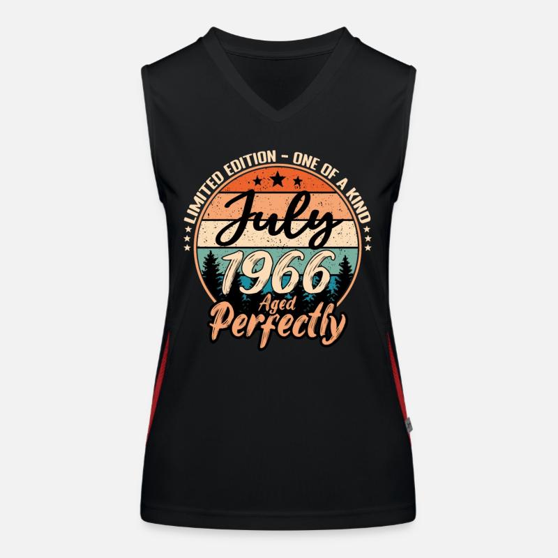 July 1966 anniversary 1966 legends July Women's Functional Contrast Tank Top