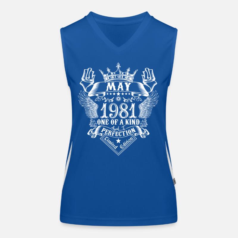 Mai 1981 anniversaire Mai 1981 Mai Débardeur respirant contrasté Femme