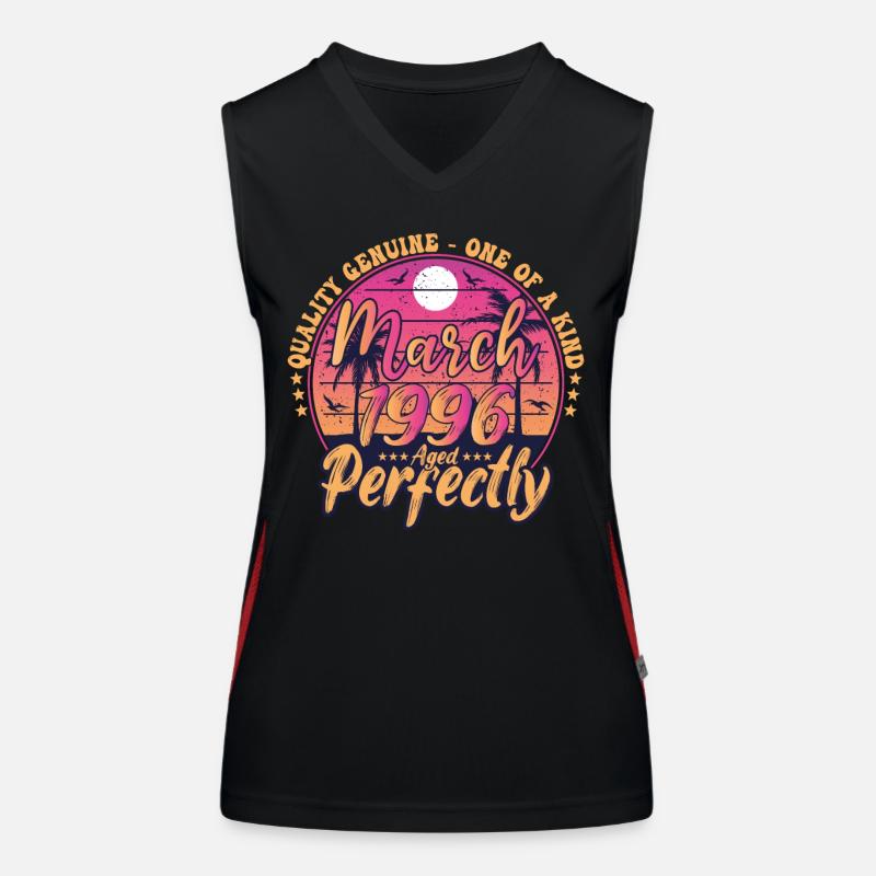 March 1996 anniversary 1996 Retro 1996 March Women's Functional Contrast Tank Top