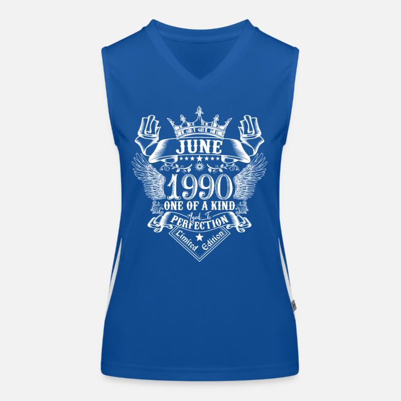 June 1990 anniversary June 1990 June Women's Functional Contrast Tank Top