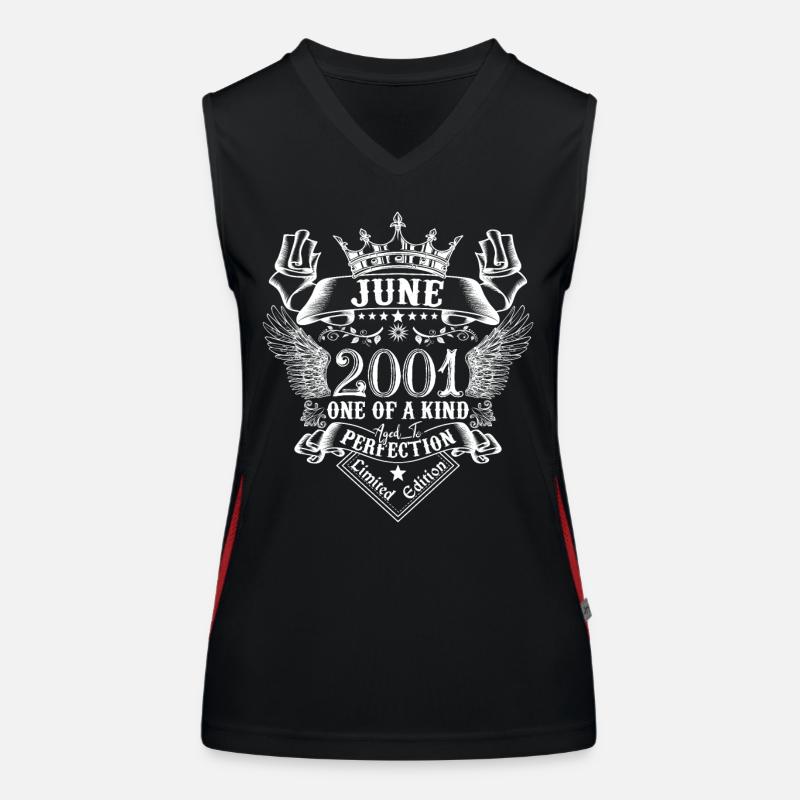 June 2001 anniversary June 2001 June Women's Functional Contrast Tank Top