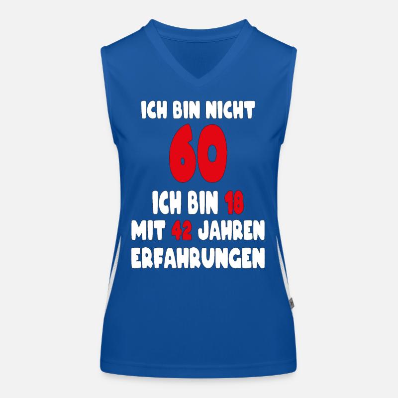 Geburtstag Motiv | Ich bin nicht 60 ich bin 18 Funktionelles Kontrast-Tank Top für Frauen