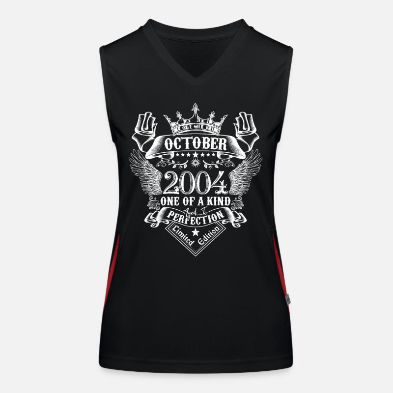 October 2004 anniversary 2004 October - Women's Functional Contrast Tank Top - black/red
