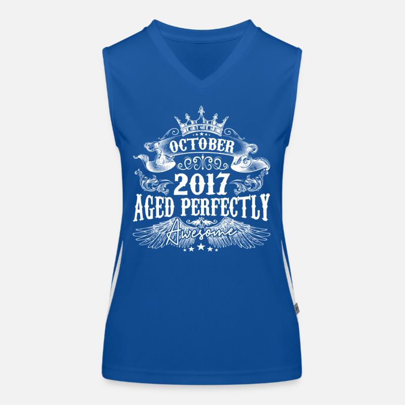 2017 | Oktober 2017 Geburtstag Perfekt gealtert Funktionelles Kontrast-Tank Top für Frauen