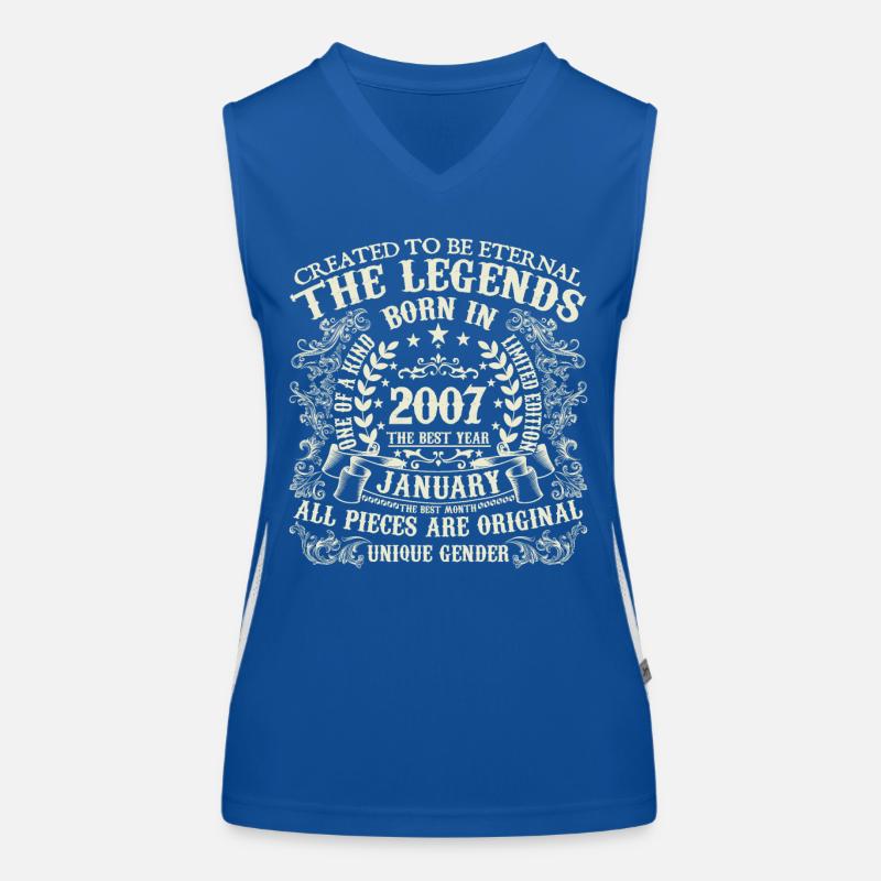 Janvier 2007 anniversaire 2007 Janvier année Débardeur respirant contrasté Femme