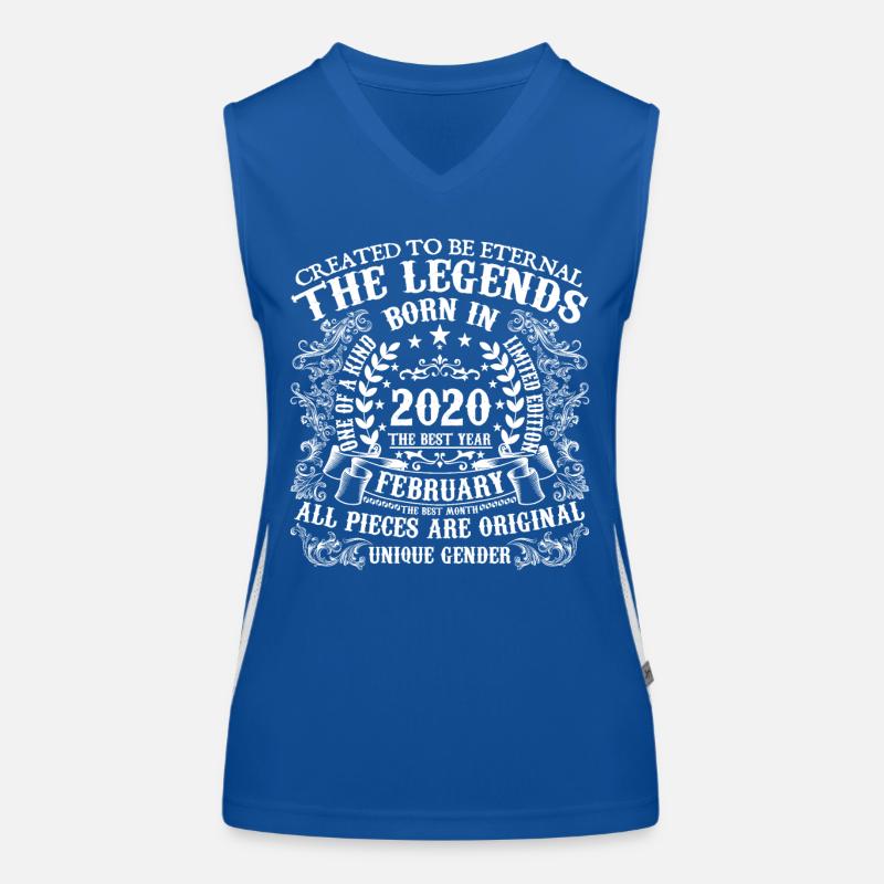 Février 2020 anniversaire 2020 Février année Débardeur respirant contrasté Femme