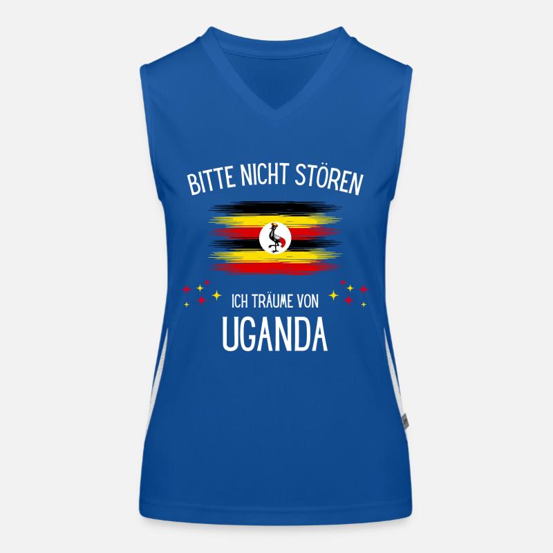 Bitte Nicht Stören Ich Träume Von Uganda Funktionelles Kontrast-Tank Top für Frauen