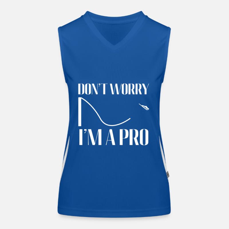 Don't Worry I'm a Pro - Skispringen Humor Funktionelles Kontrast-Tank Top für Frauen