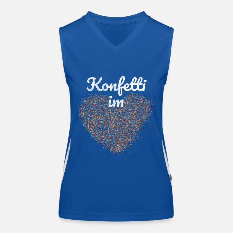 Konfetti im Herz Funktionelles Kontrast-Tank Top für Frauen