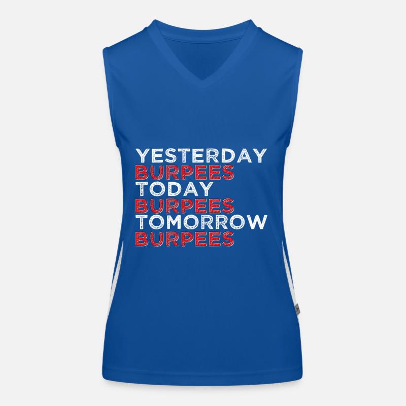 Gestern Heute Morgen Burpees Funktionelles Kontrast-Tank Top für Frauen