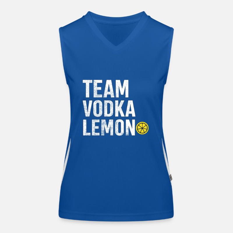 Team Vodka Lemon Funktionelles Kontrast-Tank Top für Frauen