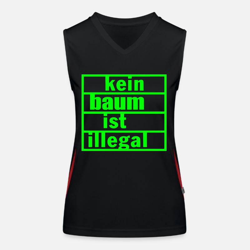 Kein baum ist illegal Funktionelles Kontrast-Tank Top für Frauen
