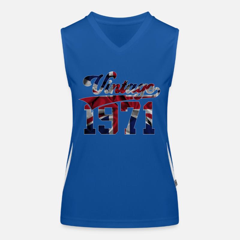 VINTAGE 1971 UK 55TH BIRTHDAY Women's Functional Contrast Tank Top