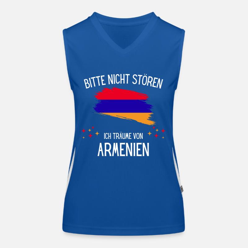 Bitte Nicht Stören Ich Träume Von Armenien Funktionelles Kontrast-Tank Top für Frauen