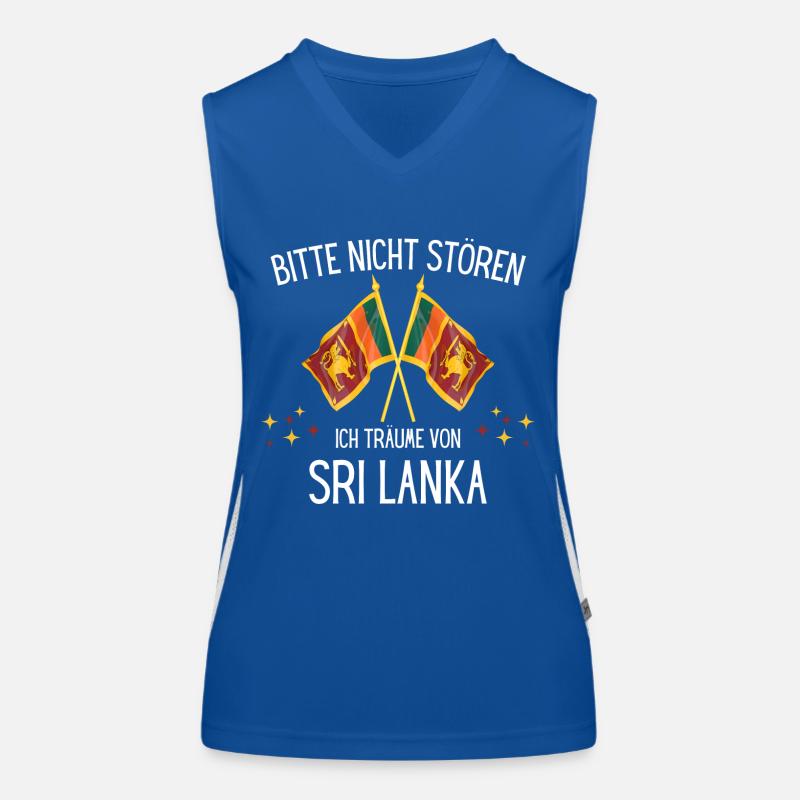 Bitte Nicht Stören Ich Träume Von Sri Lanka Funktionelles Kontrast-Tank Top für Frauen