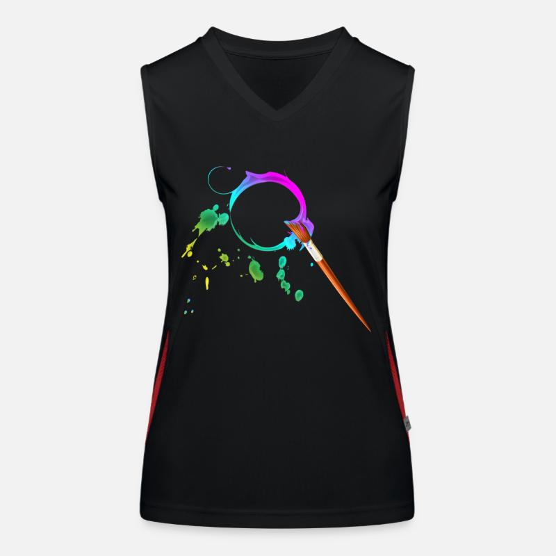 Maler Funktionelles Kontrast-Tank Top für Frauen