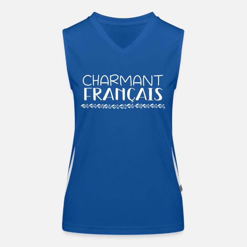 Charmant français Débardeur respirant contrasté Femme