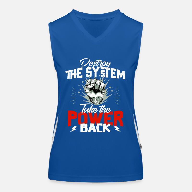 Destroy the System - Revolution Women's Functional Contrast Tank Top