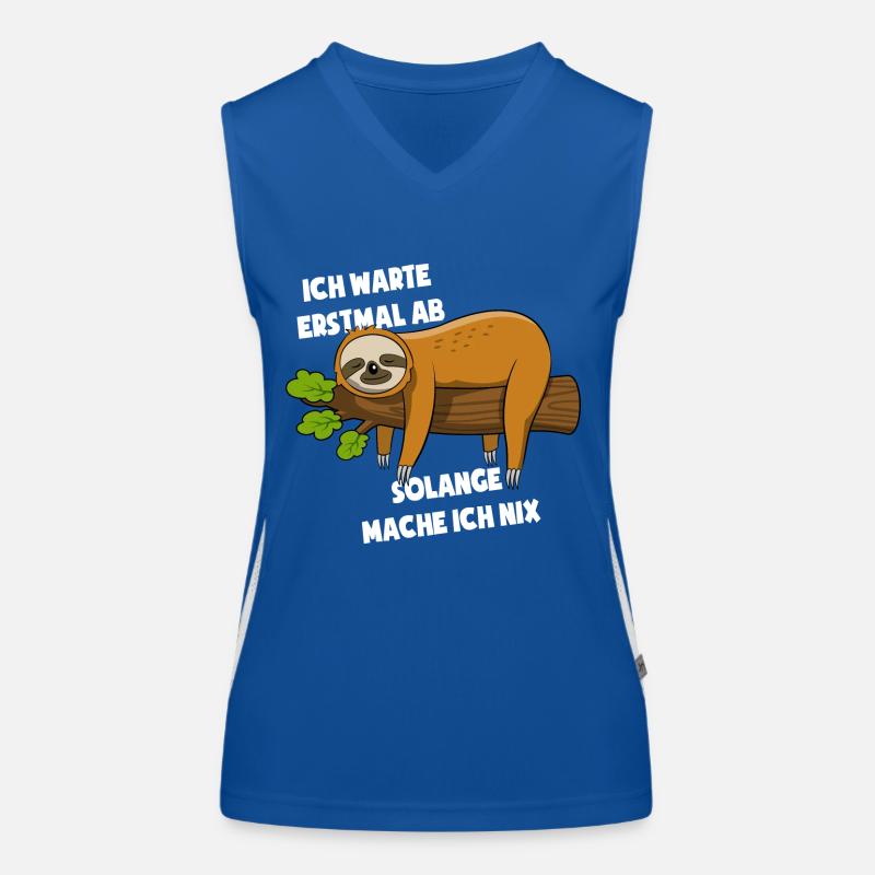 Faultier Ich warte erstmal ab solange mach ich nix Funktionelles Kontrast-Tank Top für Frauen