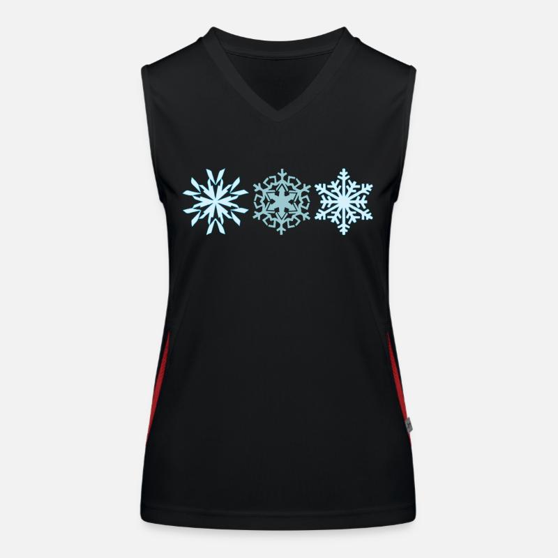 Snowflakes Women's Functional Contrast Tank Top