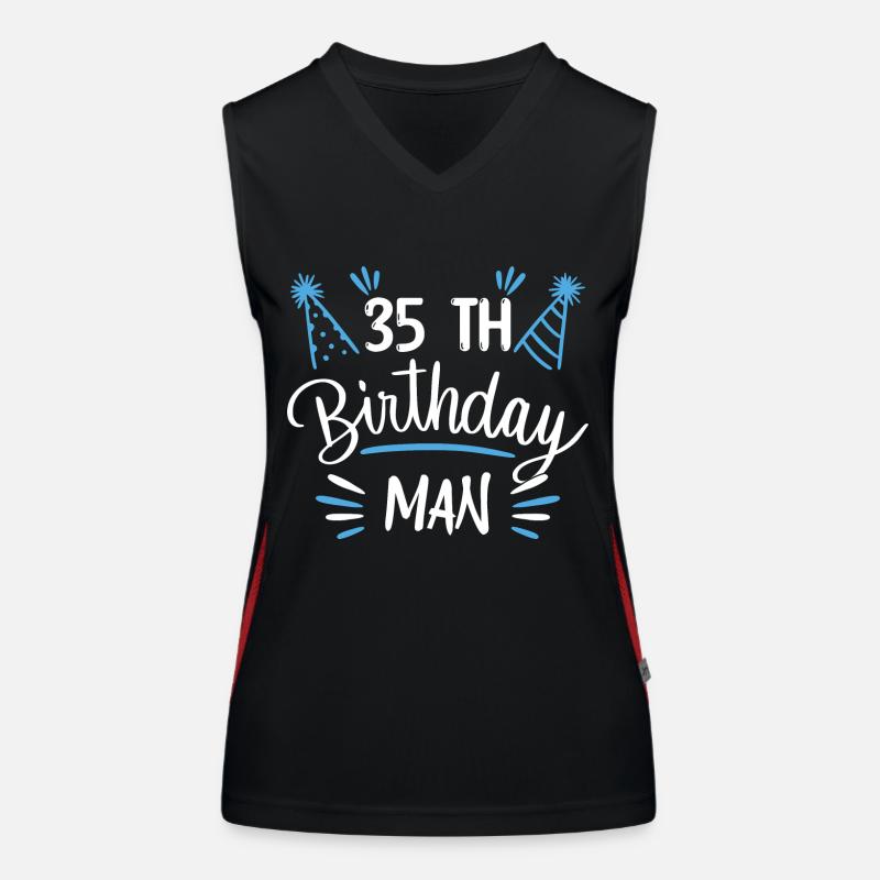 35 years - birthday gift 35 years Women's Functional Contrast Tank Top