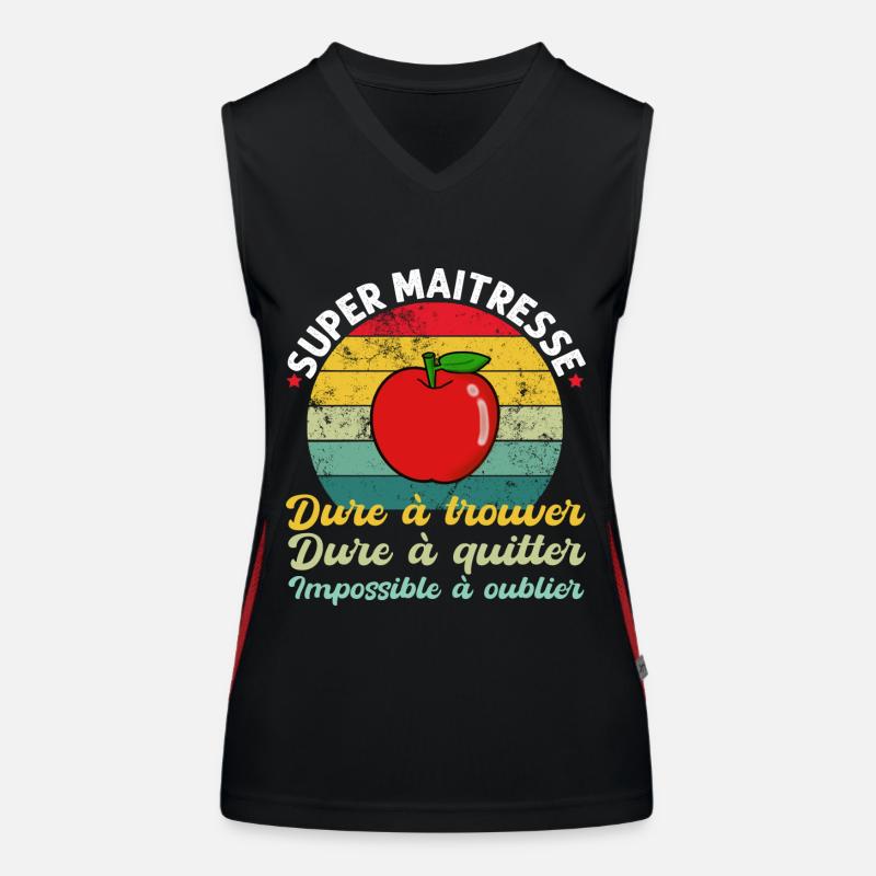 Super maitresse cadeau pour maîtresse d' école Débardeur respirant contrasté Femme