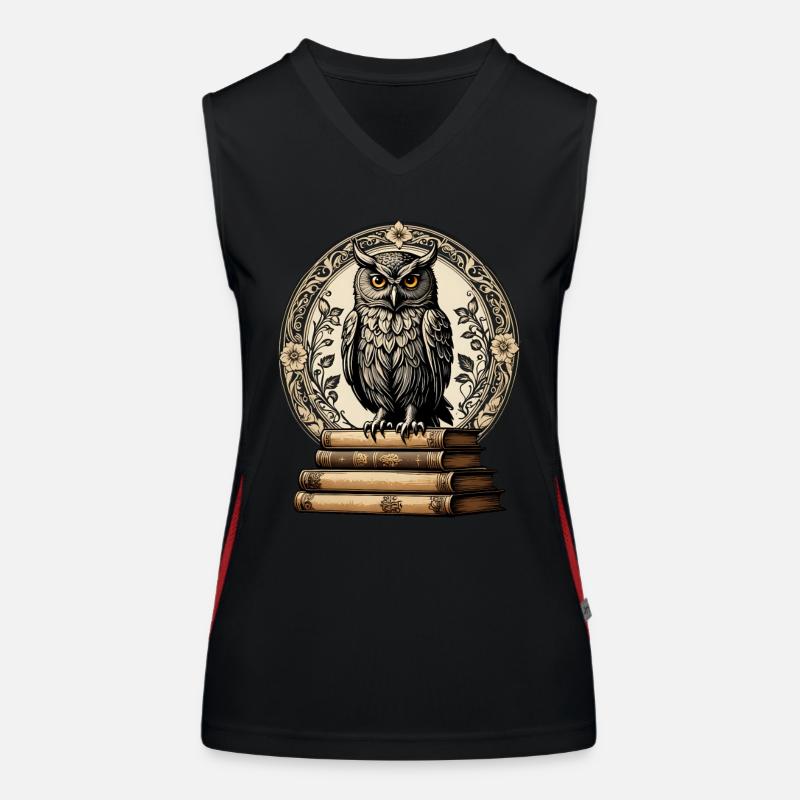 Büchereule Funktionelles Kontrast-Tank Top für Frauen