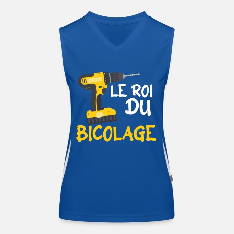 Le Roi Du Bricolage C'est Papy Bricoleur Débardeur respirant contrasté Femme