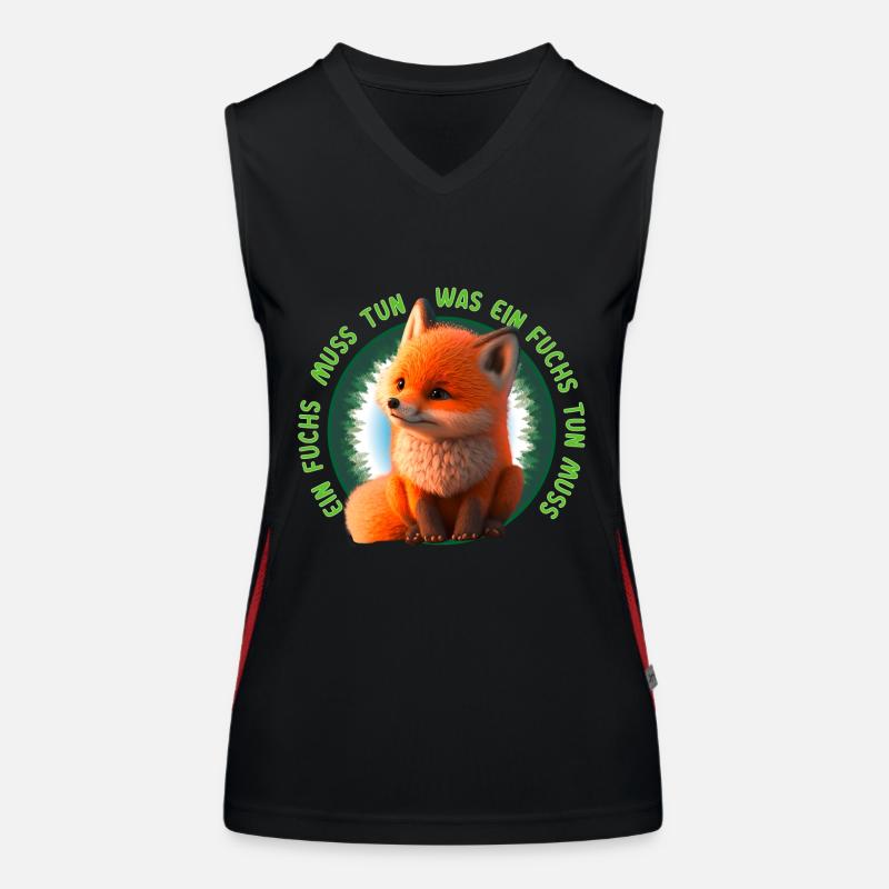 Ein Fuchs muss tun was ein Fuchs tun muss Funktionelles Kontrast-Tank Top für Frauen