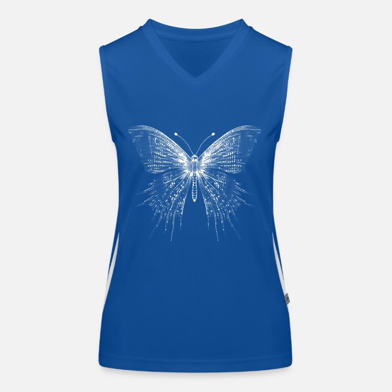 Butterfly in Ascii Code Women's Functional Contrast Tank Top