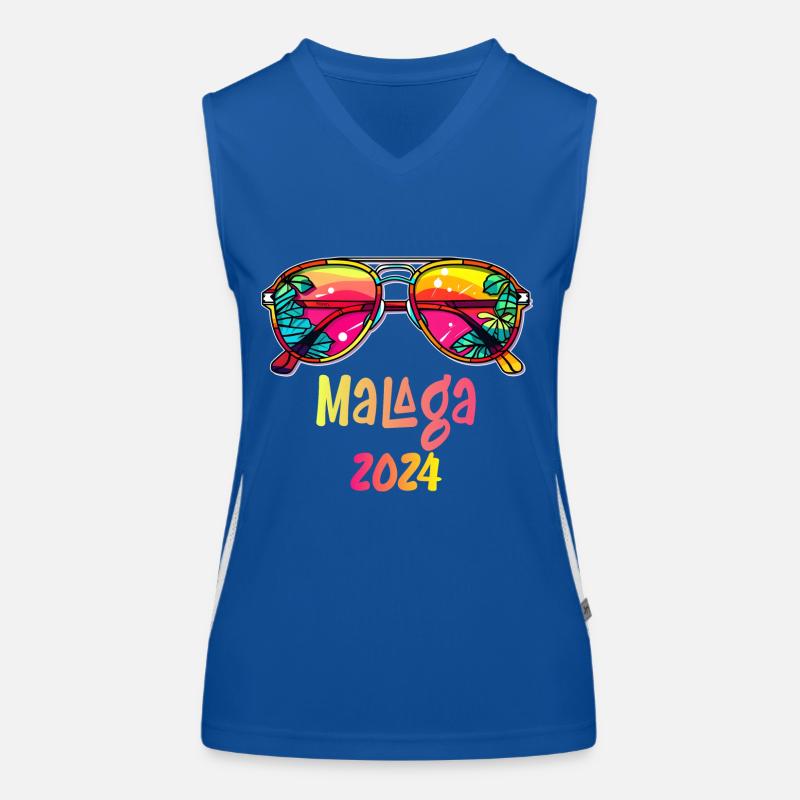 Malaga 2024 Spanien Urlaub Funktionelles Kontrast-Tank Top für Frauen
