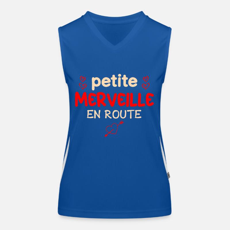 Petite merveille en route idée cadeau future maman Débardeur respirant contrasté Femme