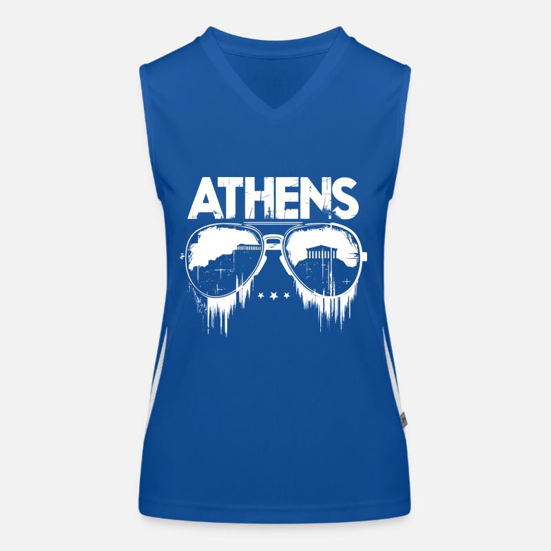 Athen Grunge Design Funktionelles Kontrast-Tank Top für Frauen