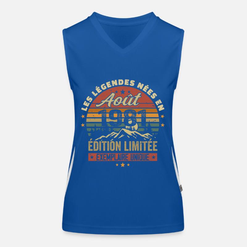 August 1981 Geburtstagsgeschenk August 1981 August Funktionelles Kontrast-Tank Top für Frauen