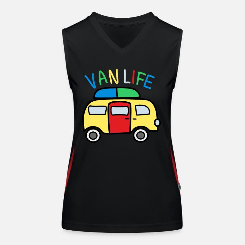 Freedom and Adventure: Camping Life Women's Functional Contrast Tank Top